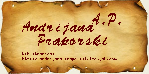 Andrijana Praporski vizit kartica